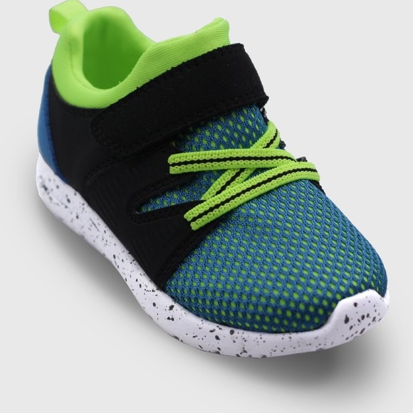 Cat & Jack Other - Baby Boys Lime & Blue Athletic Sneaker Shoe NWT
